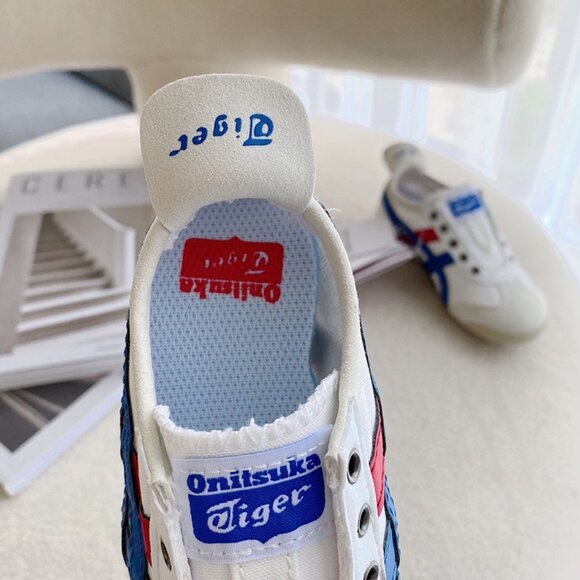 White Onitsuka Tiger by Asics Canvas Kids Sneakers - Picture 6 of 9